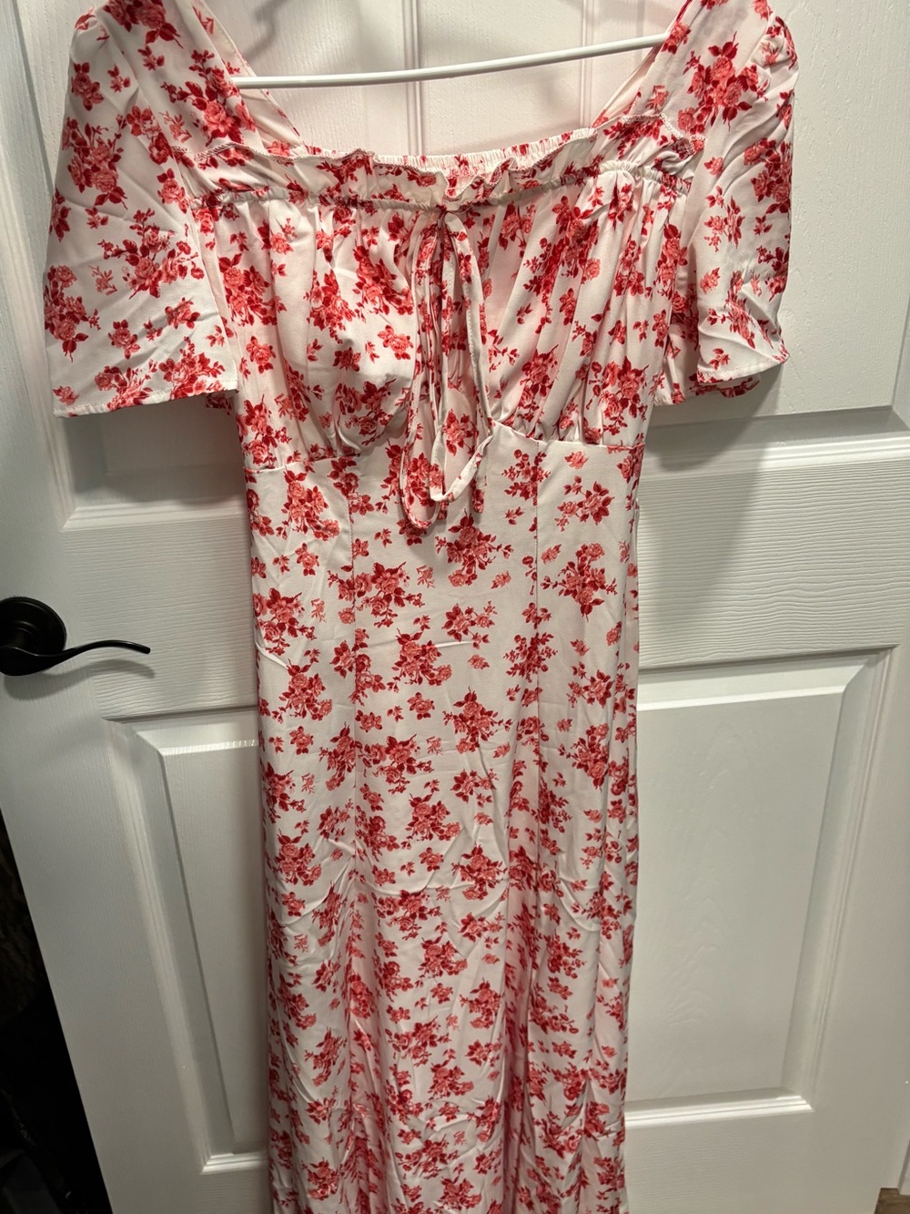 Shein Women's Red Floral Maxi Dress